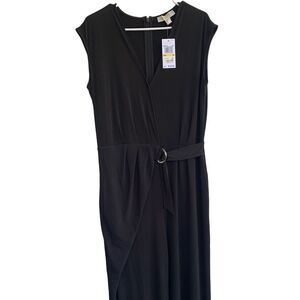 Micheal Kors black jumpsuit with belt. Sleeveless size M